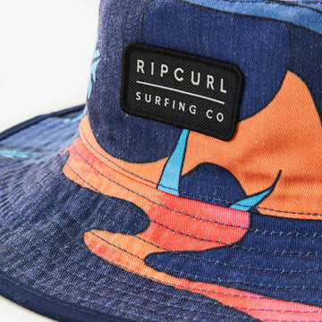 Rip Curl Revo Valley Mid Brim Mens Bucket Hat - Black/Blue