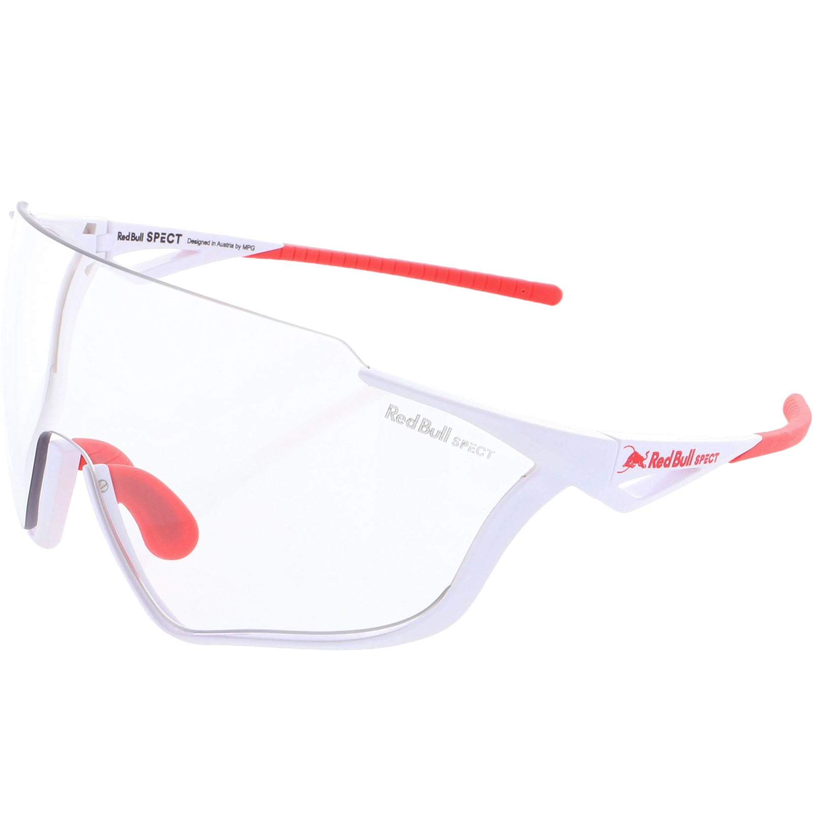 Red Bull SPECT Unisex Pace Smoked Mirror Lense Sunglasses - Shiny White