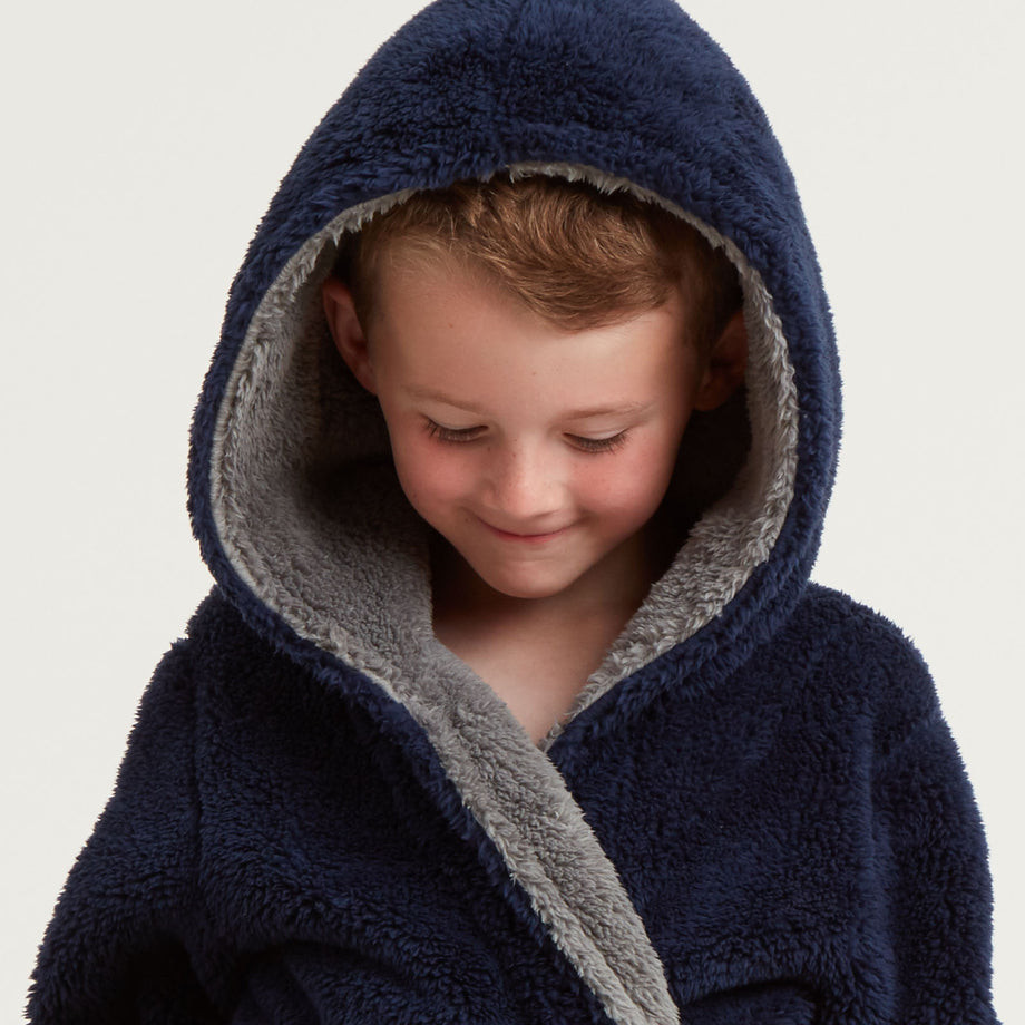 Snuggaroo Kids Soft Fleece Hooded Dressing Gown 5 14 Years Avenue 85