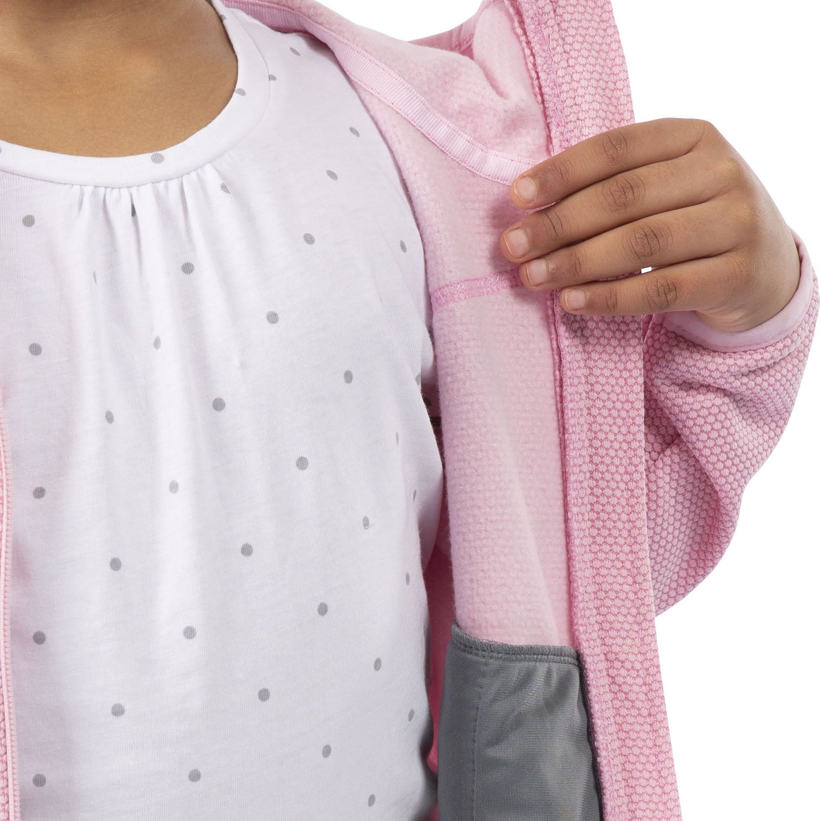 Pale pink fleece clearance jacket