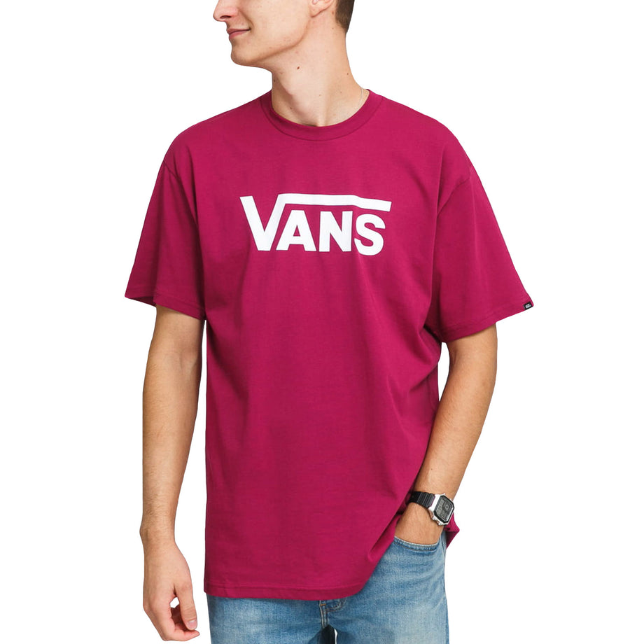 Vans Mens Classic Cotton T Shirt Dark Pink