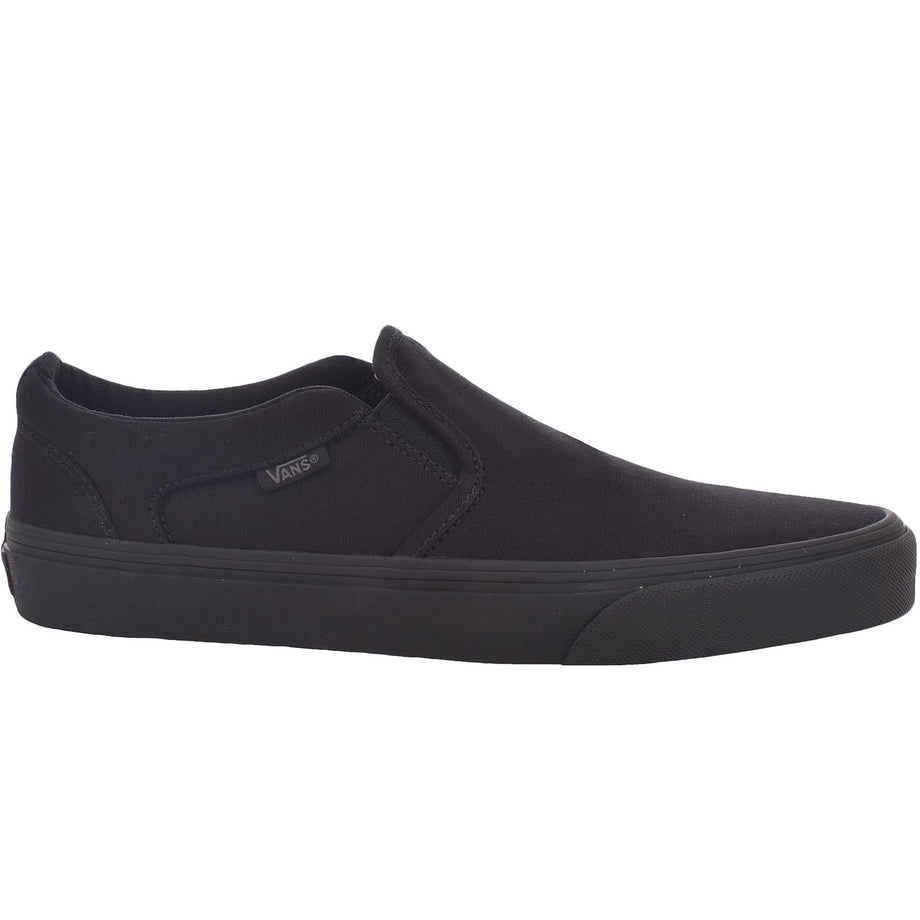 Vans Mens Asher Canvas Trainers Black