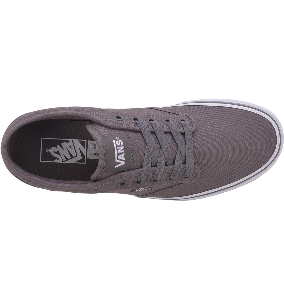 Vans Mens Atwood Canvas Trainers Pewter White Avenue 85